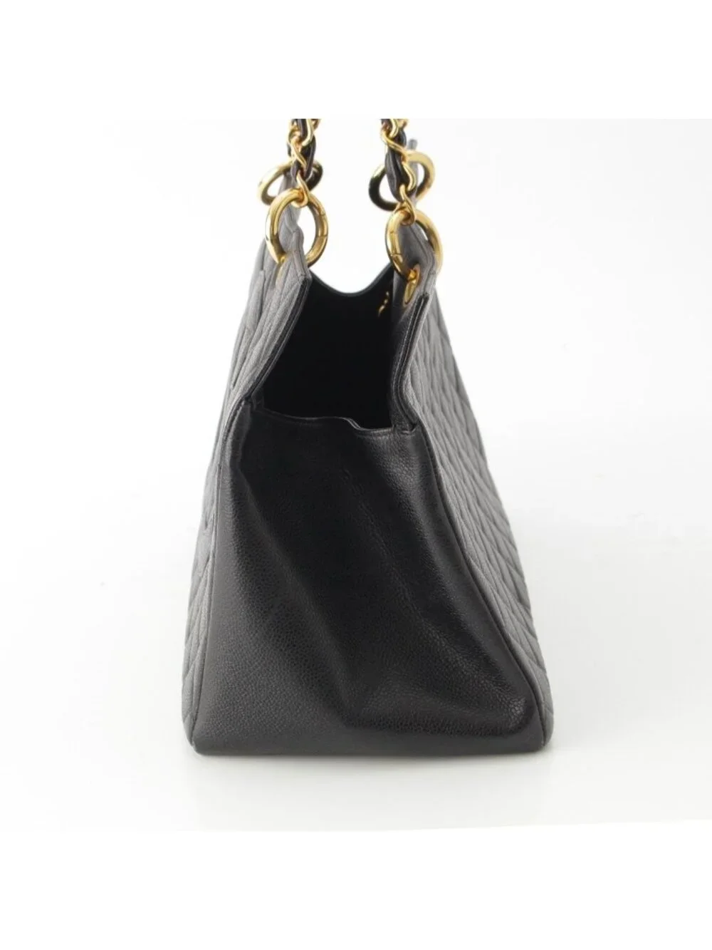 Chanel Caviar Leather Chain Tote Hand Black